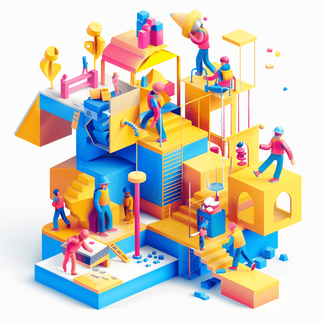 Workers on a building site